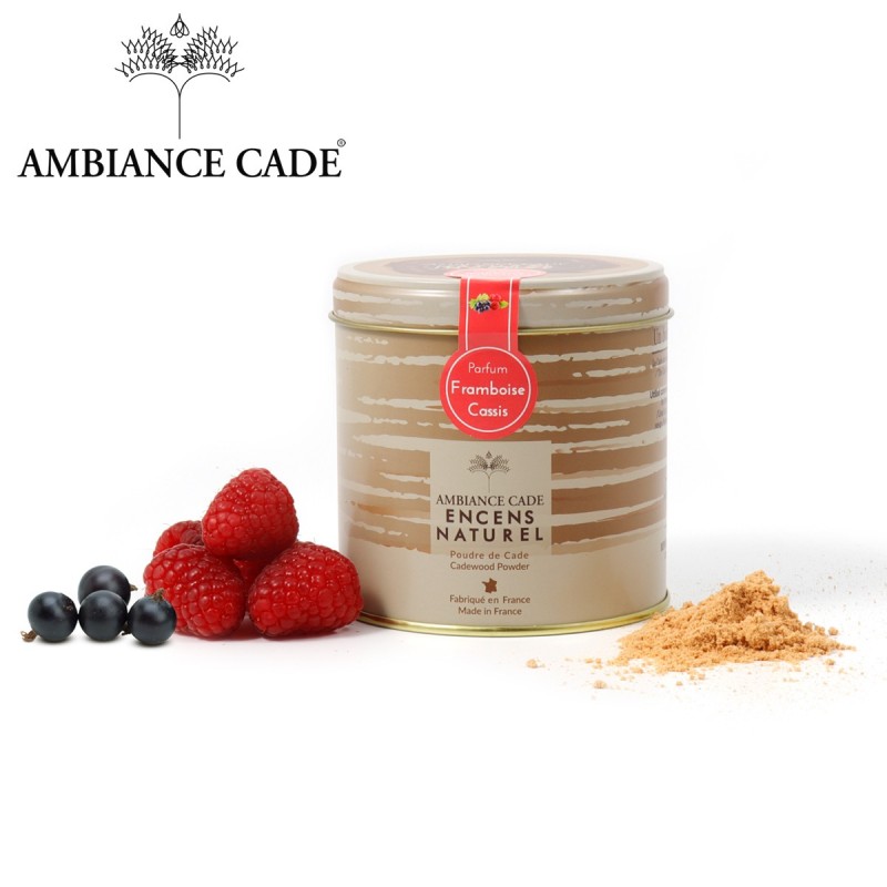 Poudre de Bois de Cade à la Framboise-Cassis (Encens naturel) - 90gr - Ambiance Cade
