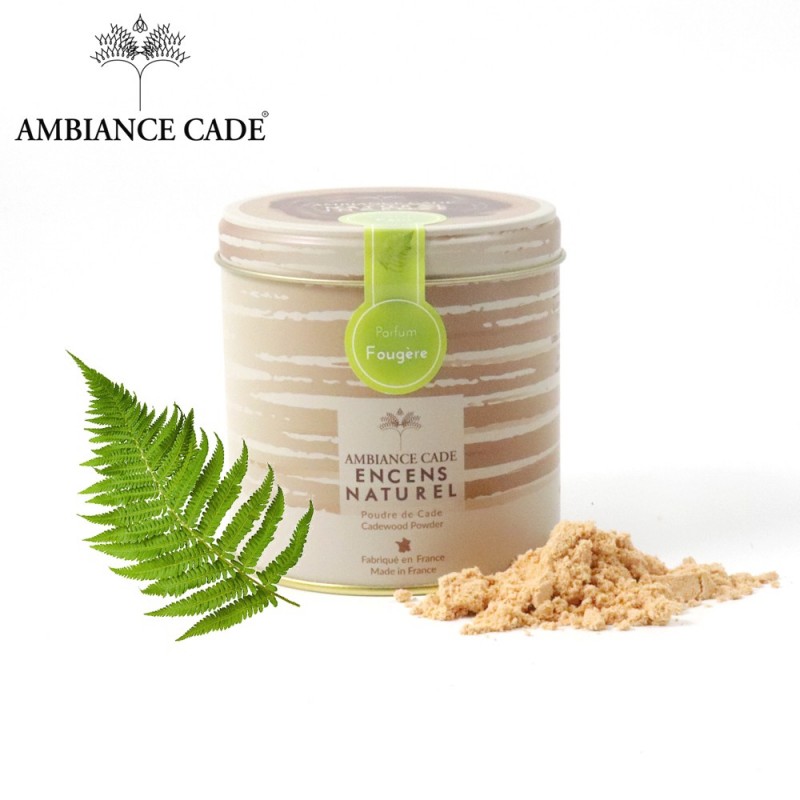Cade-Holzpulver mit Farn (Natürliches Weihrauch) - 90gr - Ambiance Cade