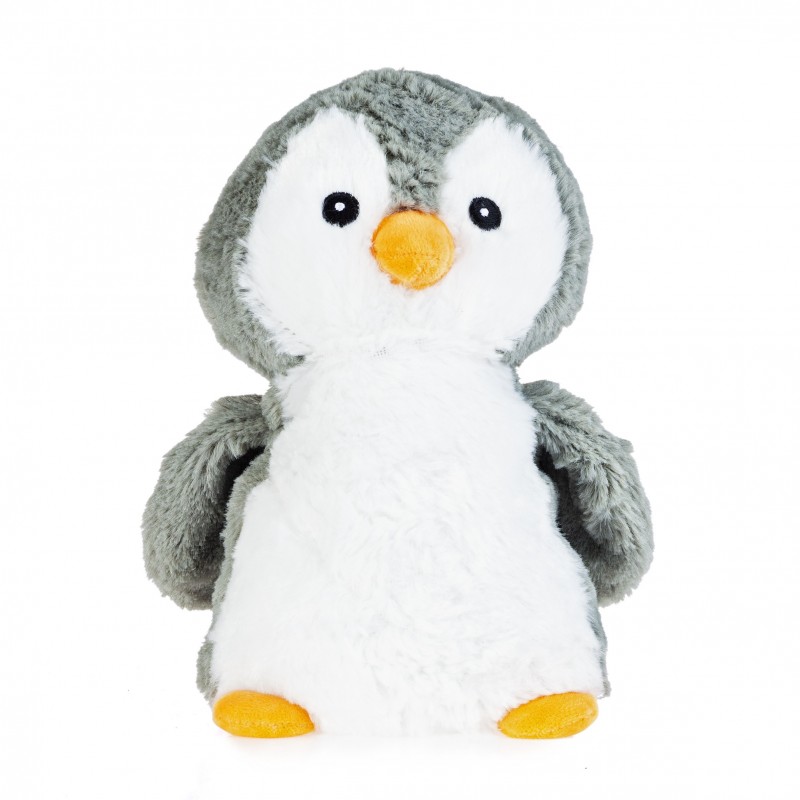 Peluche bouillotte à base de blé à chauffer au micro-ondes - Pingouin - Pelucho (L'artisan du bien-être)