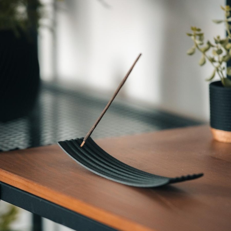 Porte encens en bois et amidon imprimée en 3D - Balance, Pin doré - COPO Design