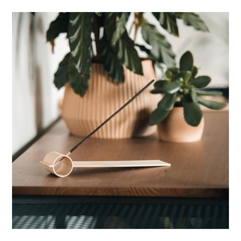 Porte encens en bois et amidon imprimée en 3D - Enkei, Pin doré - COPO Design