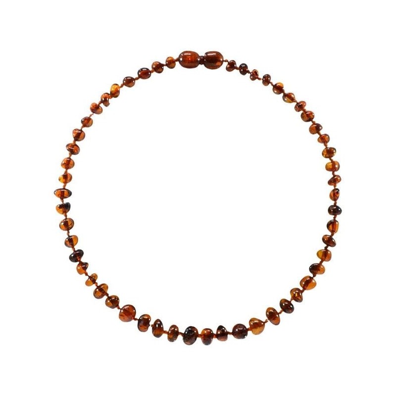 Babykette aus Bernstein, lindert Zahnschmerzen und beruhigt - COGNAC - 32cm - Irréversible Bijoux