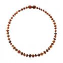 Collier bébé en Ambre, soulage les maux de dents et apaise - COGNAC - 32cm - Irréversible Bijoux