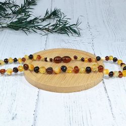 Babykette aus Bernstein, lindert Zahnschmerzen und beruhigt - MULTI - 32cm - Irréversible Bijoux