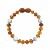 Babyarmband aus Bernstein und Naturstein, lindert und beruhigt - Bernstein COGNAC und HOWLITE - 14cm - Irréversible Bijoux
