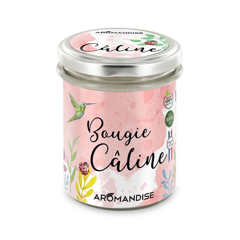 Candela da camera "Coccolone" 100% naturale con cera di soia, 30h - 150g - Aromandise