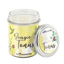 Zimmerkerze "Tonus" 100% natürlich mit Sojawachs, 30h - 150g - Aromandise