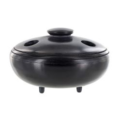 Räucherstäbchenhalter aus gedrehtem Stein, "Seto" schwarz - Les encens du Monde