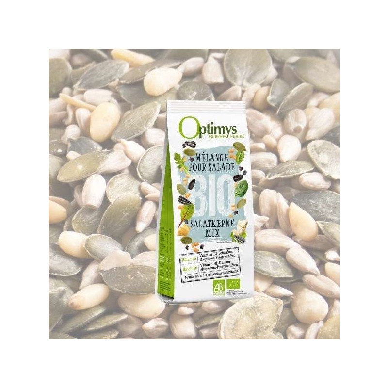 Mélange BIO de graines et de noix de cajou  croquantes pour salade, ... - 300g - Optimys