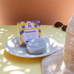 Festes Shampoo für weißes Haar mit ätherischen Ölen - Indigo-Pulver - 70g - Lamazuna