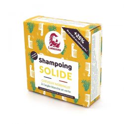 Shampoing solide pour cheveux normaux aux huiles essentielles - Argile blanche et verte - 70g - Lamazuna