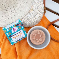 Shampoing solide pour cheveux secs aux huiles essentielles - Huile de prune - 70g - Lamazuna