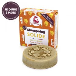 Shampoo solido per capelli biondi e castani (senza oli essenziali) - Limone - 70g - Lamazuna