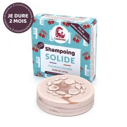 Festes Shampoo für gefärbtes Haar (ohne ätherische Öle) - Kirschöl - 70g - Lamazuna