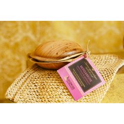 Sapone Ayurvedico al Bergamotto rigenerante, nella sua foglia di palma - 100g - Karawan