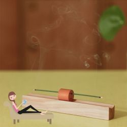 Japanische Räucherstäbchen, Aromambiance, Parfum und Desodorierung - Sandelholz - 30St. - Les Encens du Monde