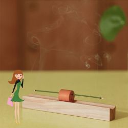 Japanische Räucherstäbchen, Aromambiance, Parfum und Desodorierung - Grüner Tee - 30St. - Les Encens du Monde