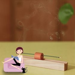 Encens japonais, Aromambiance, Parfum et désodorise - Cèdre - 30pces - Les Encens du Monde