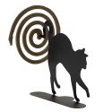 Porta incenso a spirale in ferro, Gatto Nero - Les encens du monde