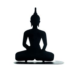 Porte spirale d'encens en fer, Bouddah noir - Les encens du monde