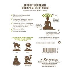 Weihrauch-Spiralhalter, schwarz Bouddah - Les encens du monde