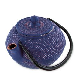 Teekanne aus Gusseisen, SONG blau, mit Edelstahlfilter - 1,2 Liter - Aromandise