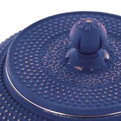 Théière en fonte, SONG bleue, avec filtre inox - 1,2 litre - Aromandise