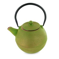 Teekanne aus Gusseisen, MING Goldgrün, mit Edelstahlfilter - 1,2 Liter - Aromandise