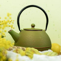 Teiera in ghisa, MING Golden Green, con filtro in acciaio inossidabile - 1,2 litri - Aromandise