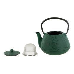 Teiera in ghisa, HANAMI smeraldo, con filtro in acciaio inossidabile - 1,2 litri - Aromandise