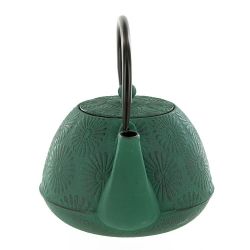 Théière en fonte, HANAMI émeraude, avec filtre inox - 1,2 litre - Aromandise