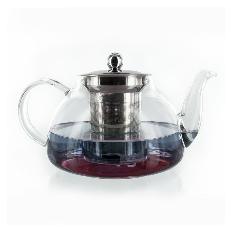 Teiera in vetro borosilicato con filtro in acciaio inossidabile - 0,80 L - Aromandise