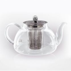 Teiera in vetro borosilicato con filtro in acciaio inossidabile - 0,80 L - Aromandise