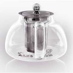 Teekanne aus Borosilikatglas mit Edelstahlfilter - 0,80 L - Aromandise