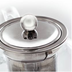 Théière en verre borosilicate avec filtre inox - 0,80 L - Aromandise