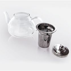 Théière en verre borosilicate avec filtre inox - 0,80 L - Aromandise