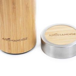 Fiaschetta di bambù con doppia parete e filtro in acciaio inossidabile per le vostre infusioni - 450ml - Aromandise