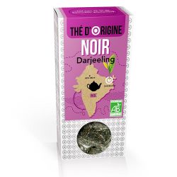 Thé d'origine - Thé noir Darjeeling BIO d'Inde - 100g - Aromandise