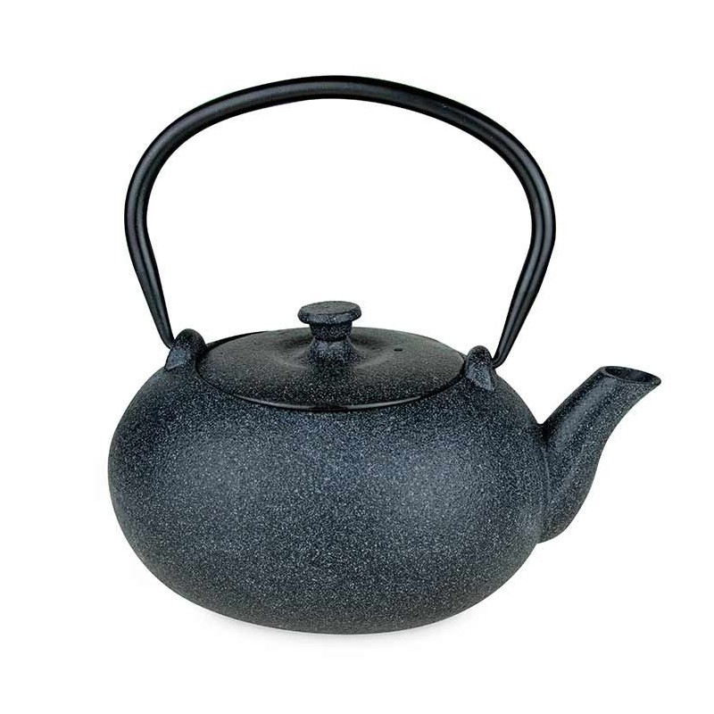 Teekanne aus Gusseisen, KOISHI schwarz gesprenkelt, mit Edelstahlfilter - 0,5 Liter - Aromandise