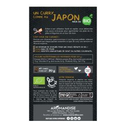 Sauce au carré BIO, Curry Japonais - 90g, 5 portions - Aromandise