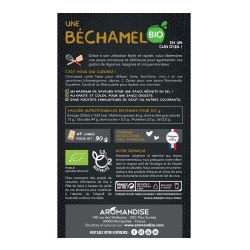 Quadratische Sauce BIO,  Bechamel - 90g, 5 Portionen - Aromandise