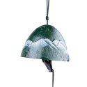 Jouet du vent japonais en fonte, Mont Fuji - Vert foncé, décoré - 1 pce - Aromandise