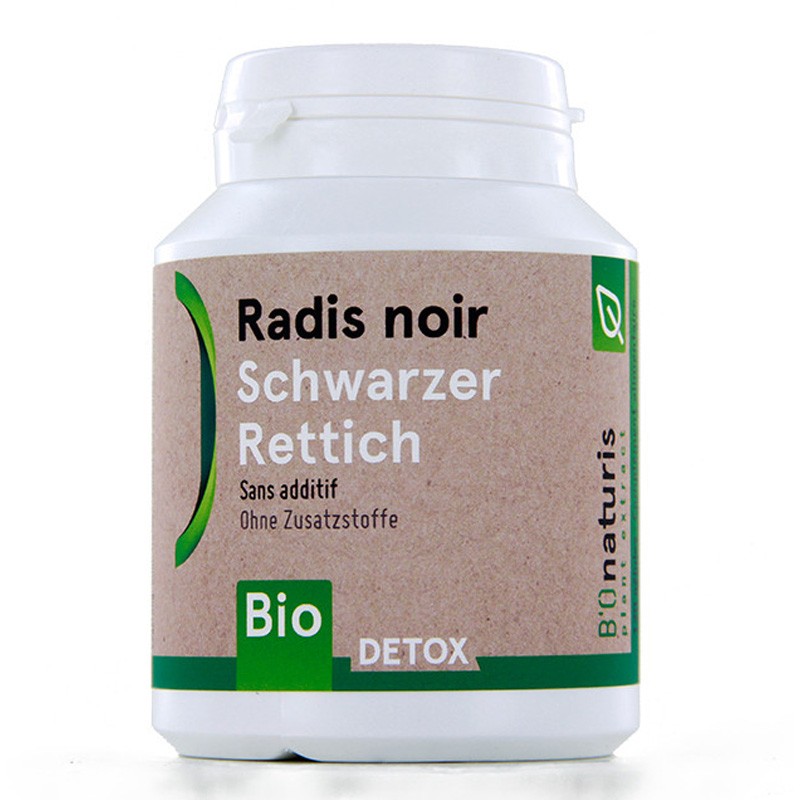 Radis noir BIO, Foie et stimulation de la bile - 120 gélules (250mg) - BIOnaturis