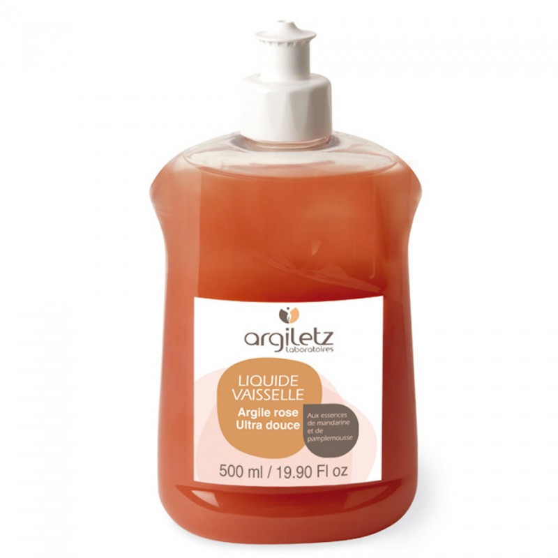 Ultra-mildes Geschirrspülmittel mit rosa Tonerde - 500ml - Argiletz
