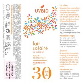 BIO Sonnenmilch, wasserfest, Hoher Schutz - Lichtschutzfaktor 30, 100ml - UVBIO