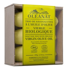Trio Seifenstück BIO - Mit Olivenöl - 3x 150g - Oléanat