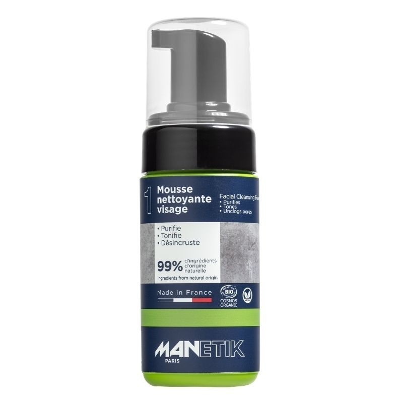 PURE PLAYER, Schiuma detergente - Purifica, tonifica, strofina - 100ml - ManEtik