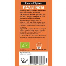 Fleurs d'épices BIO, Pizza & Pasta - 30g - Aromandise