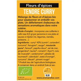 Fleurs d'épices BIO, Tendre Curry - 40g - Aromandise