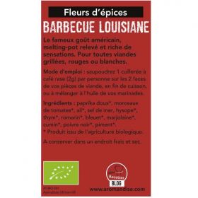Fleurs d'épices BIO, Barbecue Louisiane - 42g - Aromandise